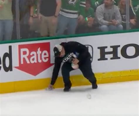 Dallas Stars fans throw food onto ice during playoff disaster