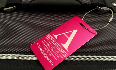 1, 2, 4, or 6 Personalized Aluminum Luggage Tags from Qualtry | Groupon