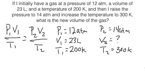 Combined Gas Law Graph