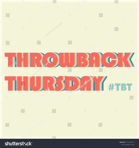 Throwback Thursday Hashtag Tbt Simple Stock Vector (Royalty Free ...