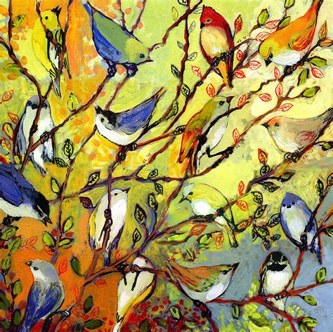 16 Birds Painting by Jennifer Lommers