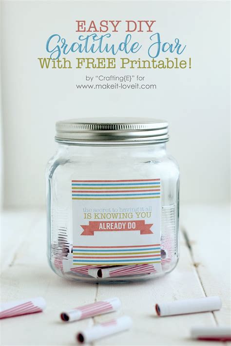 Printable DIY Gratitude Jar | Make It & Love It