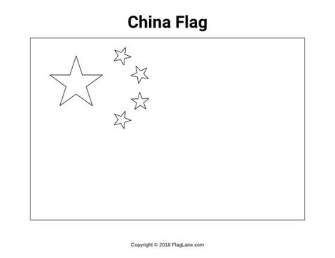 Chinese Flag Coloring Page Printable