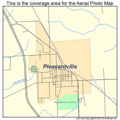 Aerial Photography Map of Pleasantville, IA Iowa