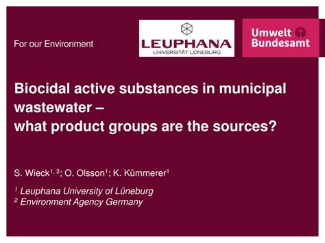 (PDF) Biocidal active substances in municipal wastewater - what product ...