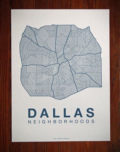 Dallas Neighborhood Map. $18.00, via Etsy. - Getting this today! I love ...