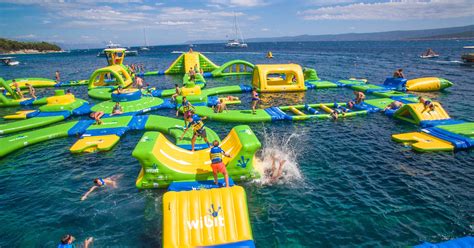 An inflatable playground is opening on Lake Michigan