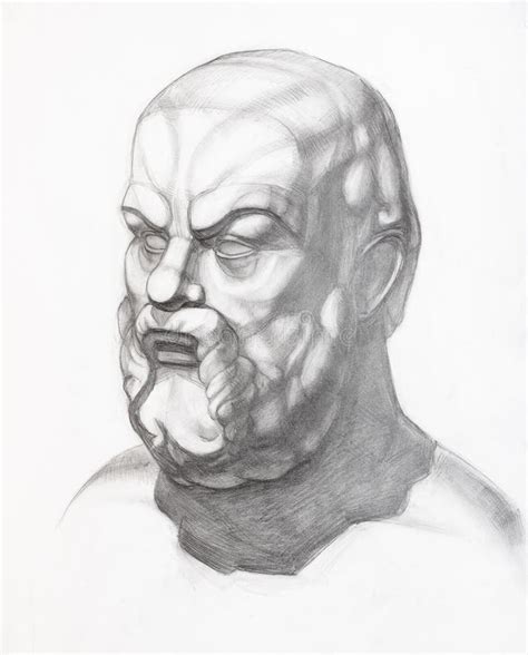 Bust of Socrates stock illustration. Illustration of human - 34558945