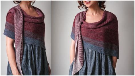 Easiest Knit Shawl Pattern - For Beginners! Knit Your First Shawl - Sonder - YouTube