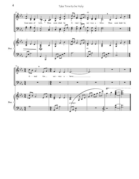 Take Time To Be Holy (by Danielle Isaacson -- SATB)