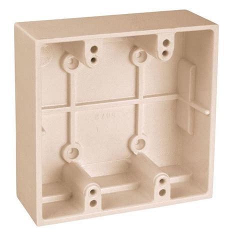 CARLON 2-Gang Off-white Plastic Interior Old Work Standard Rectangular ...