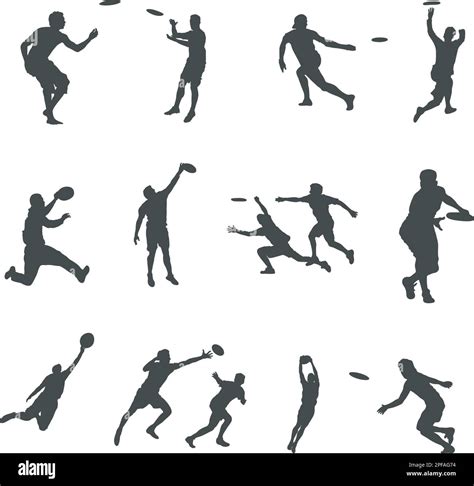 Silhouette frisbee player Stock Vector Images - Alamy