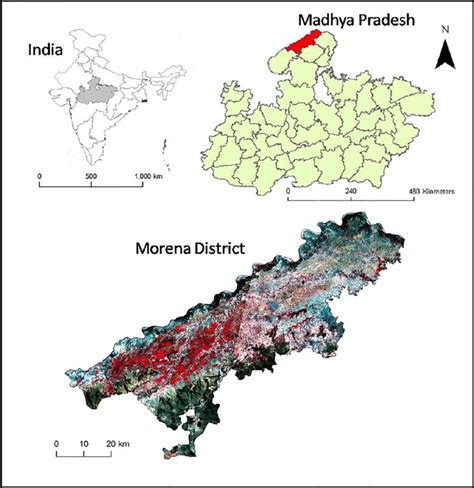 Location map of Morena district, Madhya Pradesh. | Download Scientific ...