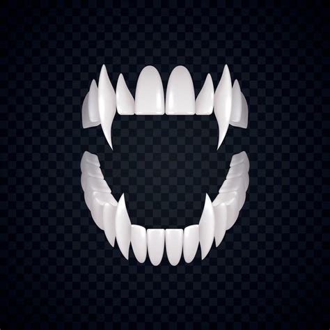 Vampire Teeth Realistic Composition 6406461 Vector Art at Vecteezy