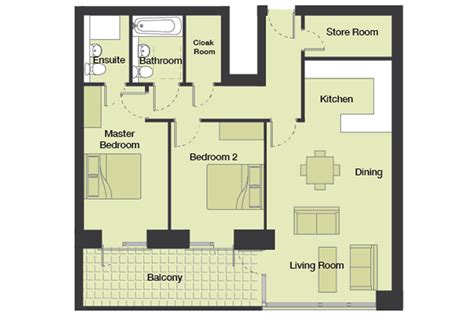 Standard Apartment Floor Plan - floorplans.click