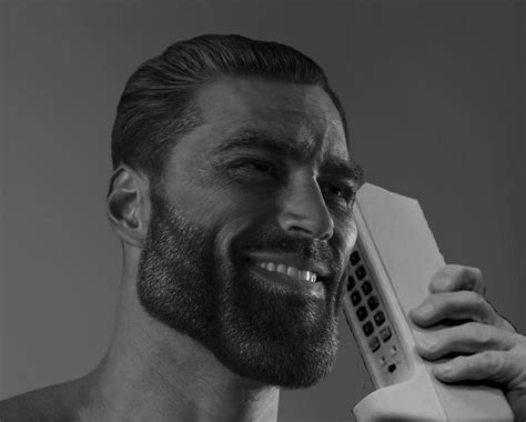 On the phone | GigaChad | Funny gaming memes, Chad, Memes