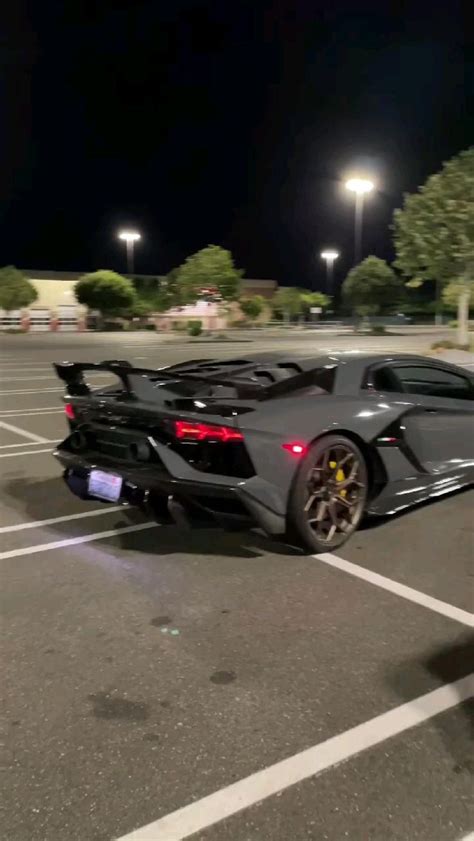 Lamborghini Aventador SVJ at Night