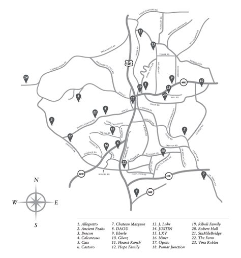 Paso Robles Wine Tasting Map - CAB Collective Members