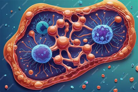 Premium AI Image | Vector realistic illustration of a cell under a microscope