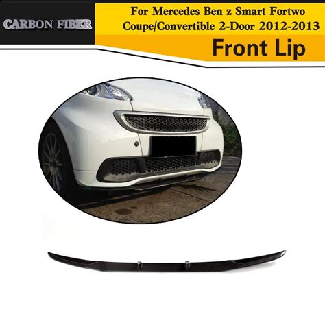 Carbon Fiber Car Front Bumper Lip Chin Spoiler Cover for Smart Fortwo Coupe Convertible 2 Door ...