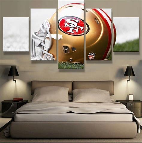 San Francisco 49ers Team Football – 5 Panel Canvas Art Wall Decor ...