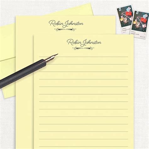 personalized notePAD DELIGHTFUL letter writing paper