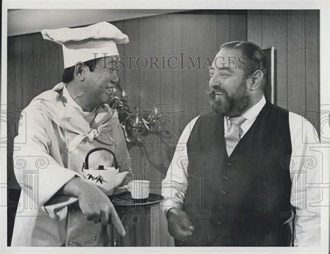 Benson Fong & Sebastian Cabot on "Family Affair" 1969 Vintage Press Photo Print - Historic Images