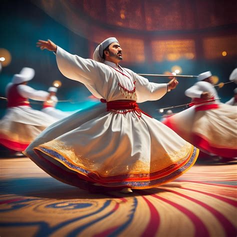 Premium AI Image | Whirling Dervishes dancers Sufi music