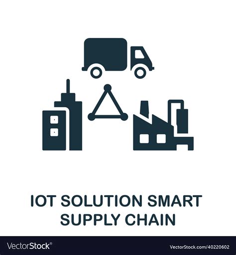 Smart supply chain icon monochrome sign from iot Vector Image