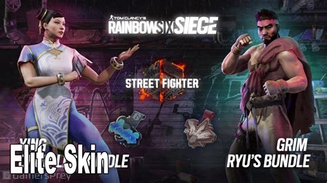 Rainbow Six Siege Chun-Li (Ying) Ryu (Grim) Elite Skin Trailer - YouTube