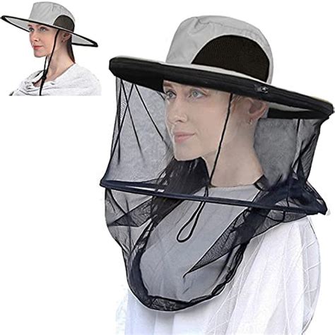 Mosquito Head Net Hat Sun Hats with Hidden Net Mesh Mask | Sun hats, Mosquito net, Fishing hat