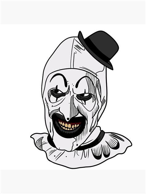 "Terrifier Clown" Coasters (Set of 4) for Sale by Crafty3eyedfox | Redbubble