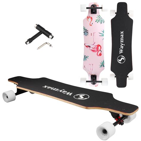 Longboard Skateboard Complete - 31 Inch Pro Small Longboard for Hybrid, Freestyle, Carving ...