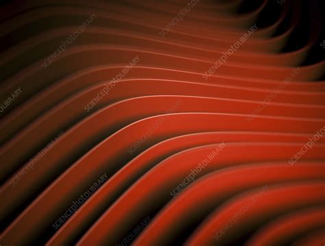 Red wave pattern, illustration - Stock Image - F021/5259 - Science Photo Library