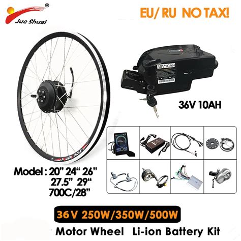 250W 350W Electric Motorcycle Kit with 36V 10Ah Ebike Battery 20" 26" 700C Hub Motor for ...