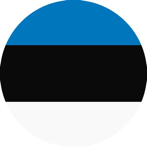 Circle flag of Estonia. 11571258 PNG