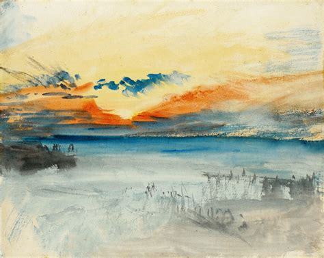 Sunset over Water (Joseph Mallord William Turner - ) | William turner ...