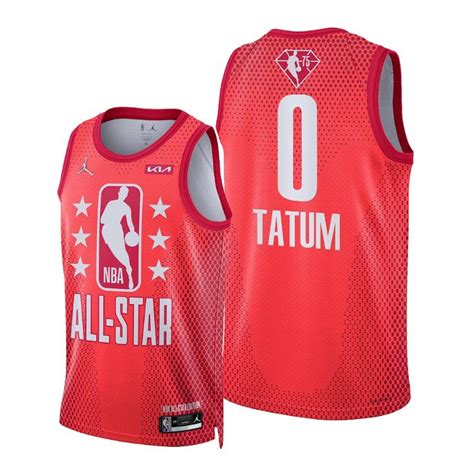 Men's #0 Jayson Tatum All Star Jersey 2022 Boston Celtics Red - Stitched