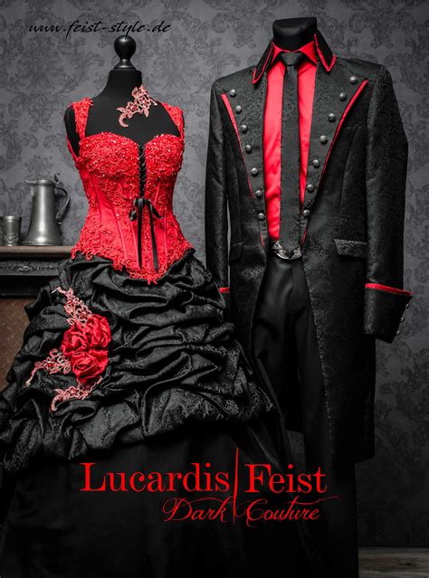 Unique Black And Red Wedding Dresses