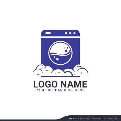 Modern laundry services logo design. Editable logo design 5338561 ...