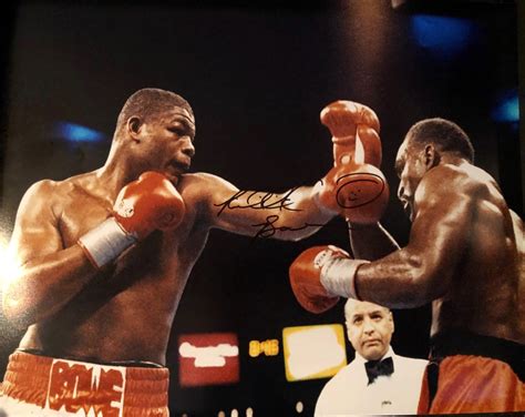 Riddick Bowe vs Evander Holyfield 16x20 autographed fight photo – iconsofboxing.com