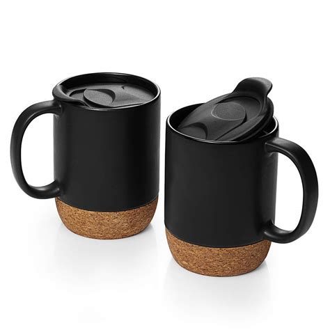 Buy DOWAN 15 oz Coffee Mug Sets, Set of 2 Large Ceramic Mugs, with ...