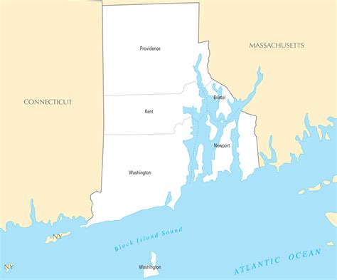 Rhode Island County Map - MapSof.net