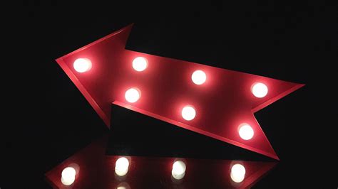 12 Metal Red Arrow Light Arrow Sign Marquee Signs - Etsy