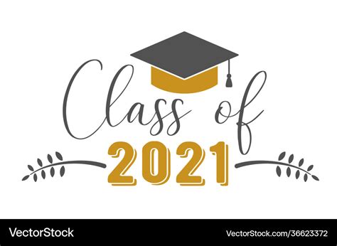 Class 2021 graduation congratulations Royalty Free Vector