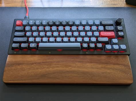 Translucent Keychron V2 with the knob, red backlight and braided red cable : r/Keychron