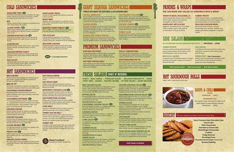 Menu at Sequoia Sandwich Co, Bakersfield, Rosedale Hwy