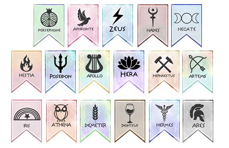 Greek Gods Symbols Banner Big Version/percy Jackson - Etsy Denmark