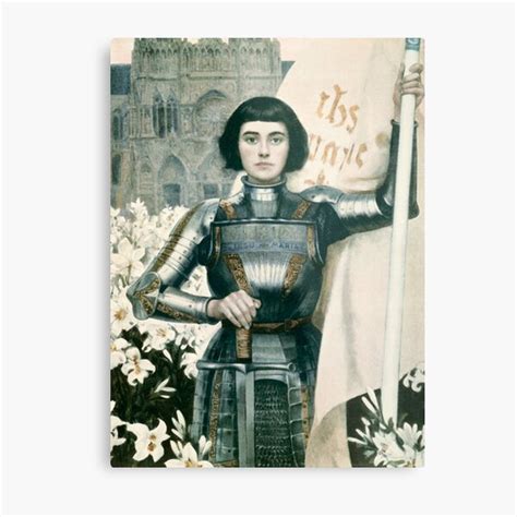 Joan Of Arc Banner Metal Prints | Redbubble