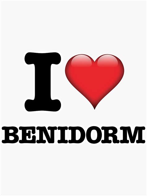 "Benidorm t-shirt Benidorm Camiseta Benidorm Vintage - I love Benidorm" Sticker for Sale by ...